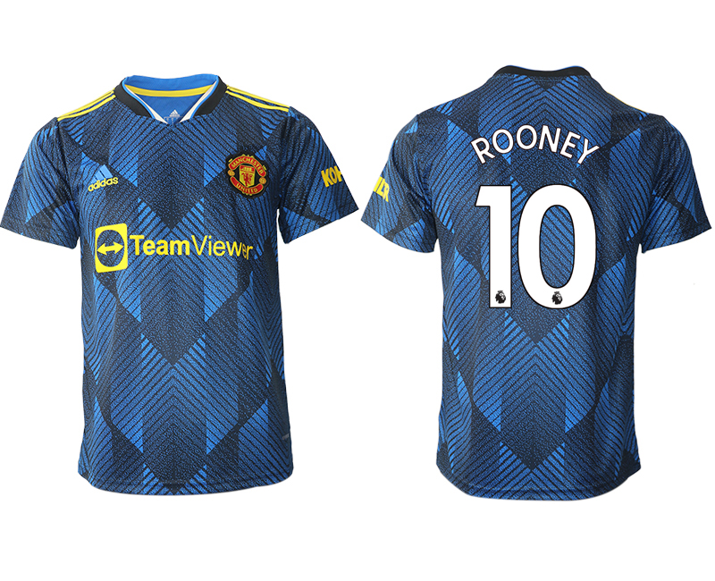 Men 2021-2022 Club Manchester United Second away aaa version blue #10 Soccer Jerseys->manchester united jersey->Soccer Club Jersey